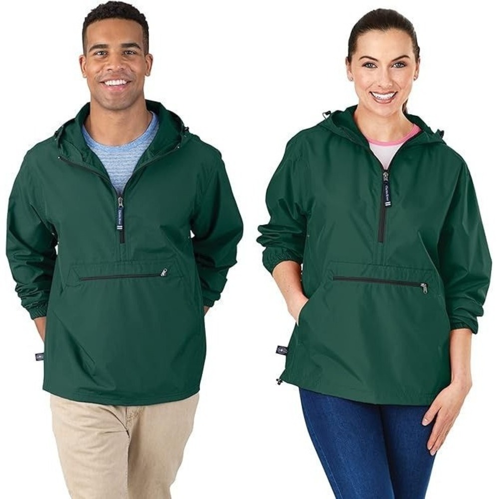 Charles River Unisex Pack-N-Go 1/2 Zip Pullover Packable Anorak Windbreaker - L